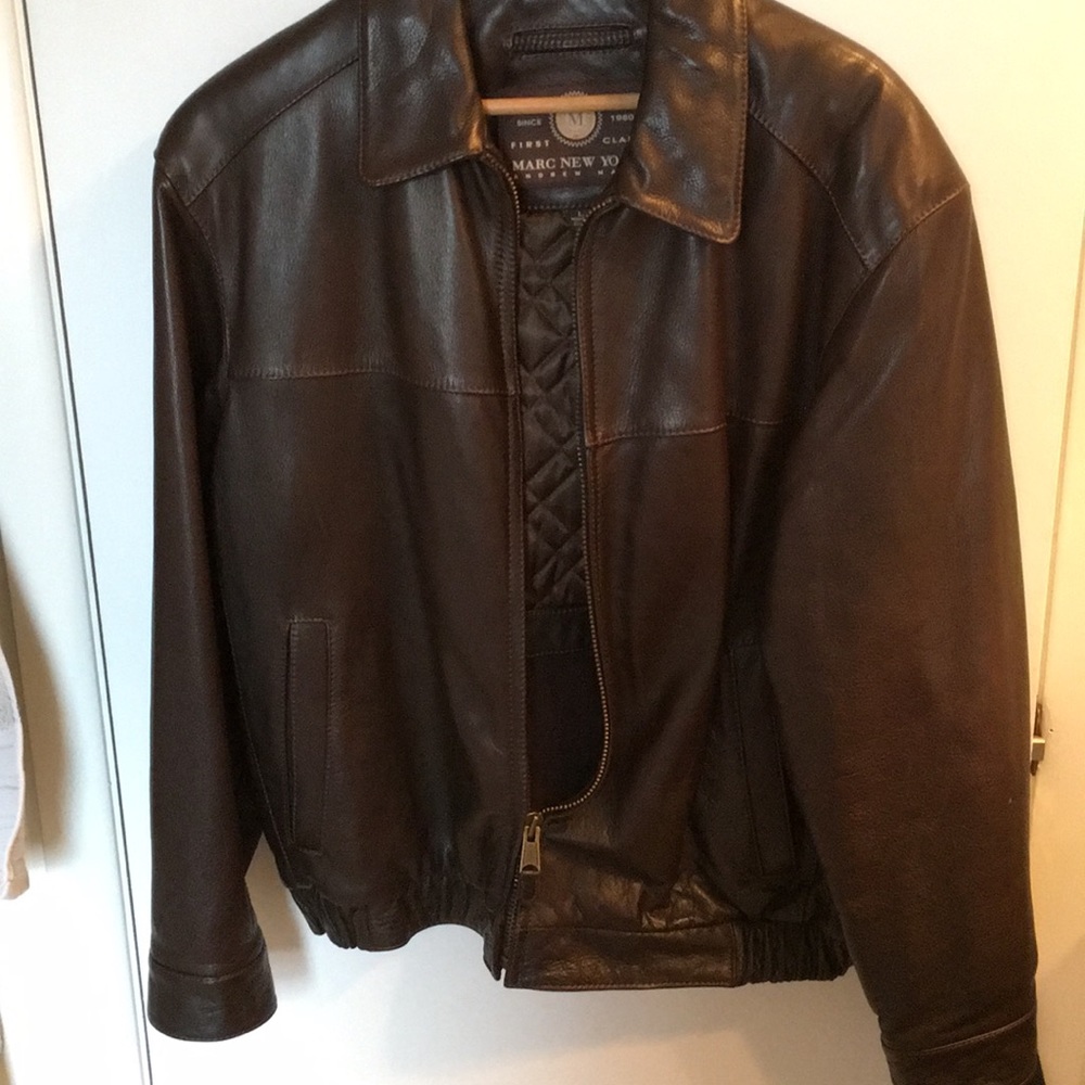 Marc New York Leather Men's Jacket (L) - Picture 7 of 8